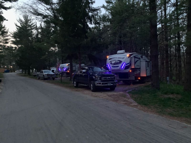 Campsite at dusk