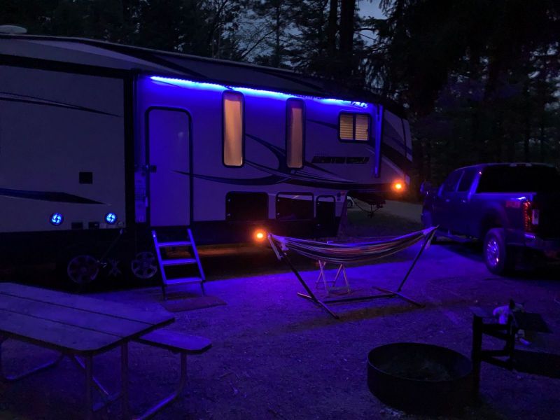 Night Time View of Camper